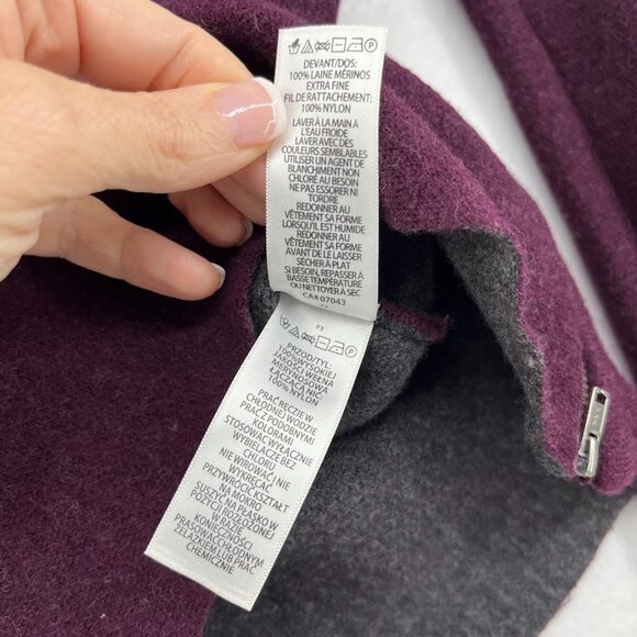 Nanette Lepore 100% Fine Merino Wool Pullover Sweater Burgundy Maroon Size Small - Picture 10 of 10